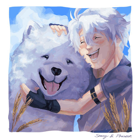 phainon and snowy | hsr fanwork